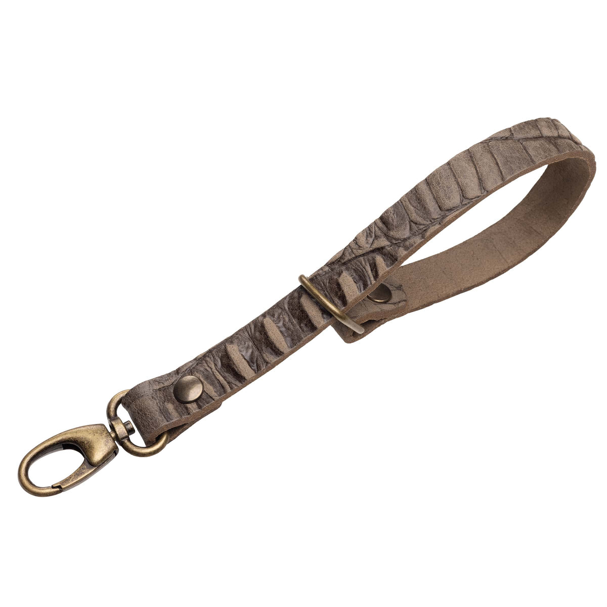 Croco camera polsband van leer voor fotografen