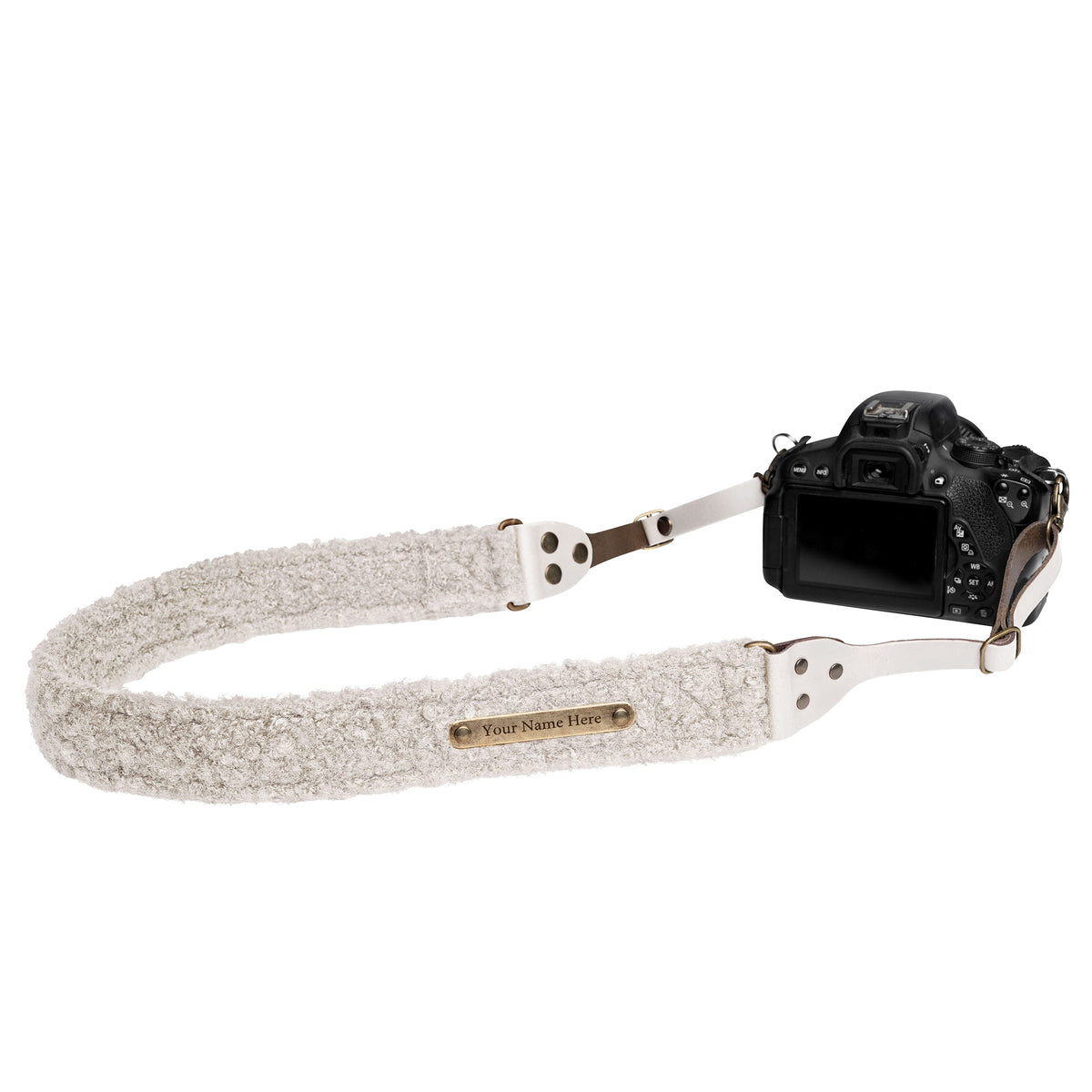 Teddy camera neck strap beige