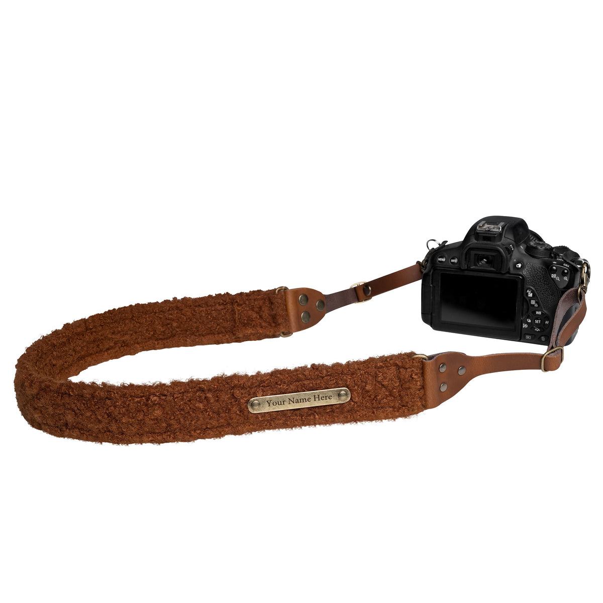 Teddy camera neck strap brown