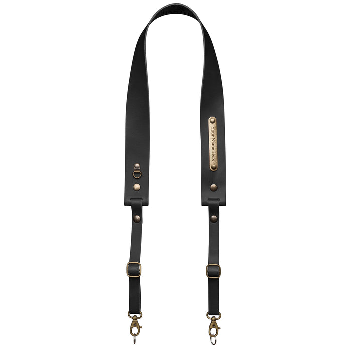 Camera neck strap Classic black brass