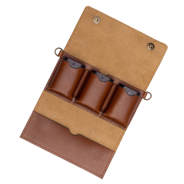 Camera accu houder whiskey brown