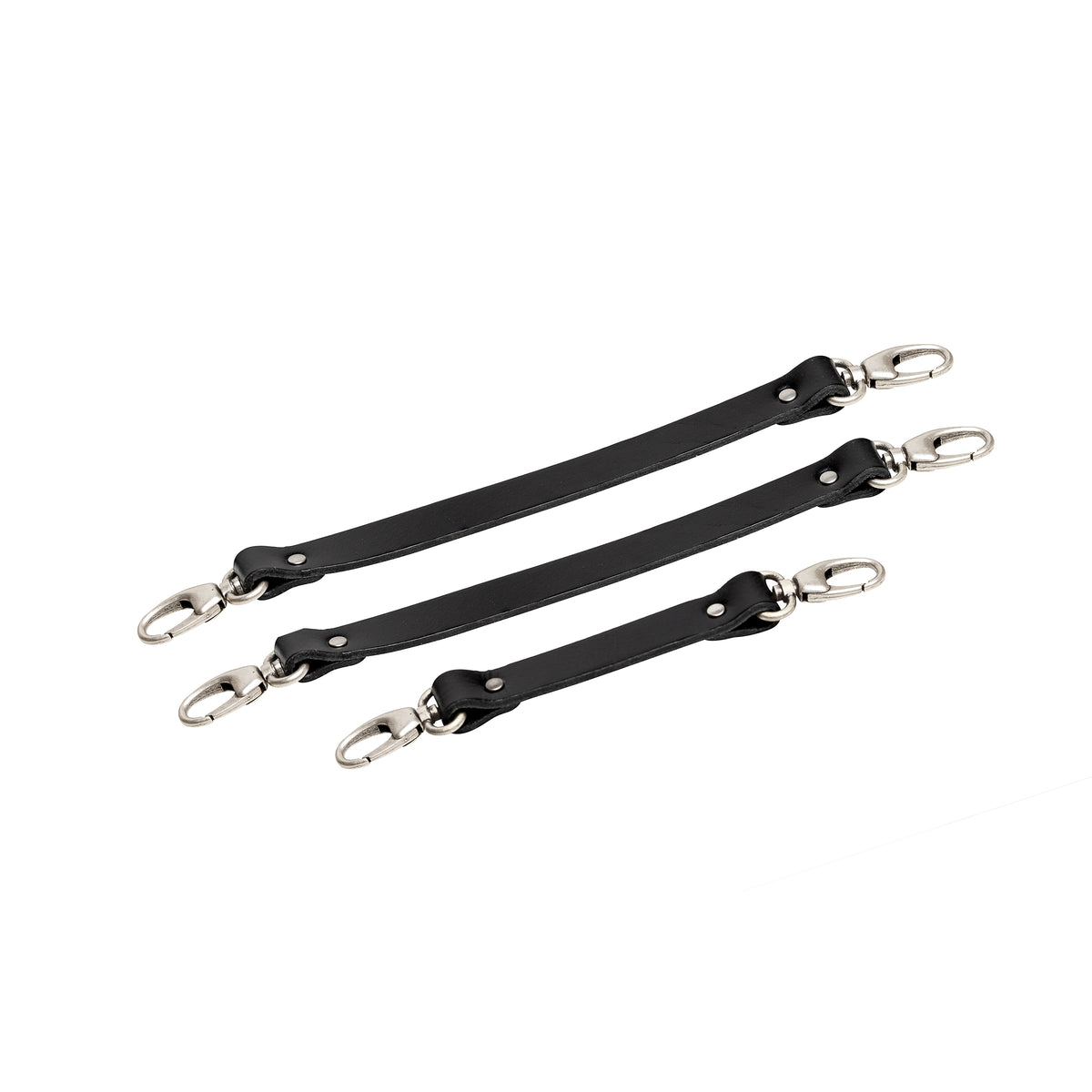Leren derde camera strap met borstband voor extra stabiliteit black