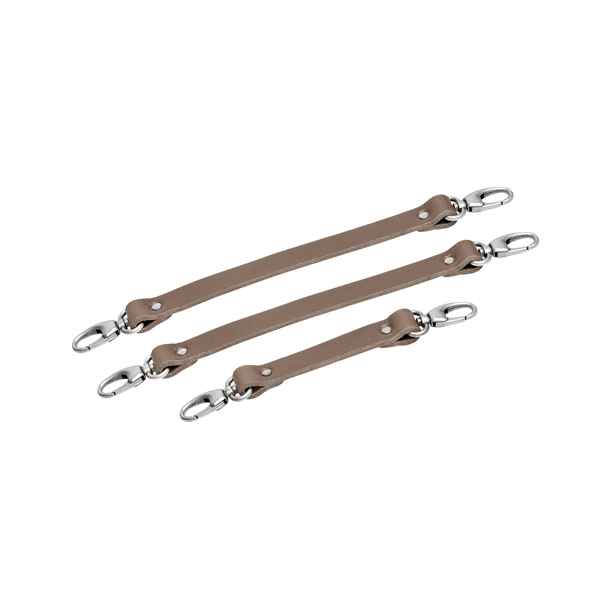 Leren derde camera strap met borstband voor extra stabiliteit warm taupe
