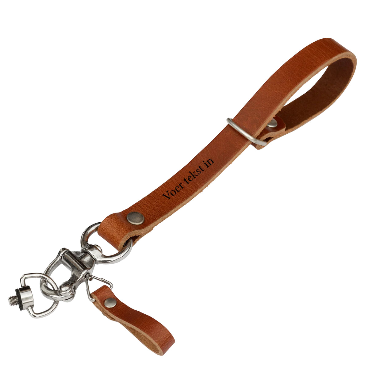 Quick release polsband cognac